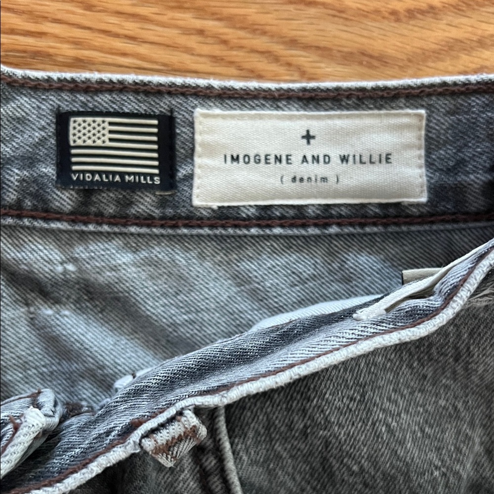 imogene + willie Harper Grey High Waisted Straight Jeans - Picture 3 of 10